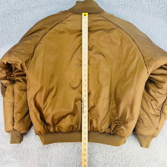 Columbia Jacket Mens Large Reversible Camo Duck Hunting Bomber Brown Nylon Down - Picture 7 of 11